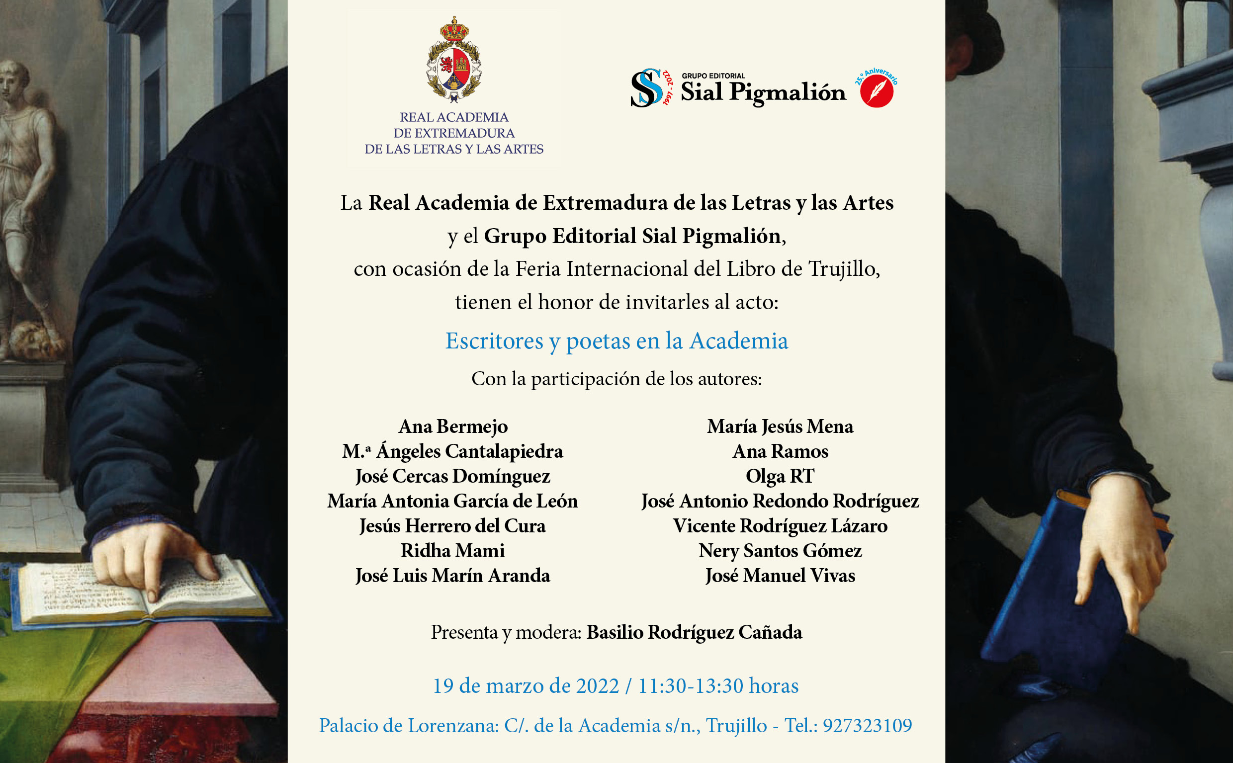 Invitación Escritores en la Academia